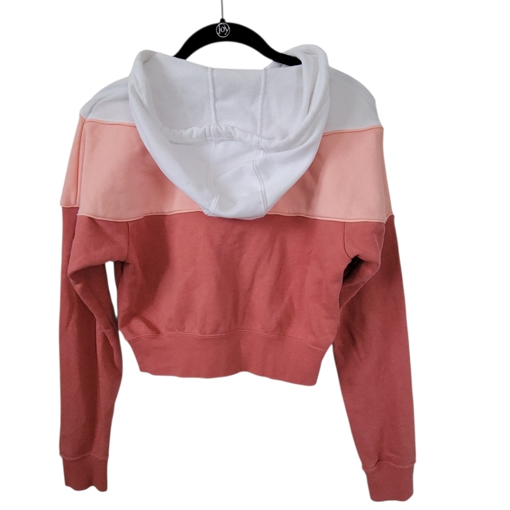 Nike Colorblock Crop Hoodie XS 1/4 Zip Athleisure Streetwear Y2K Sporty Retro - Picture 6 of 10